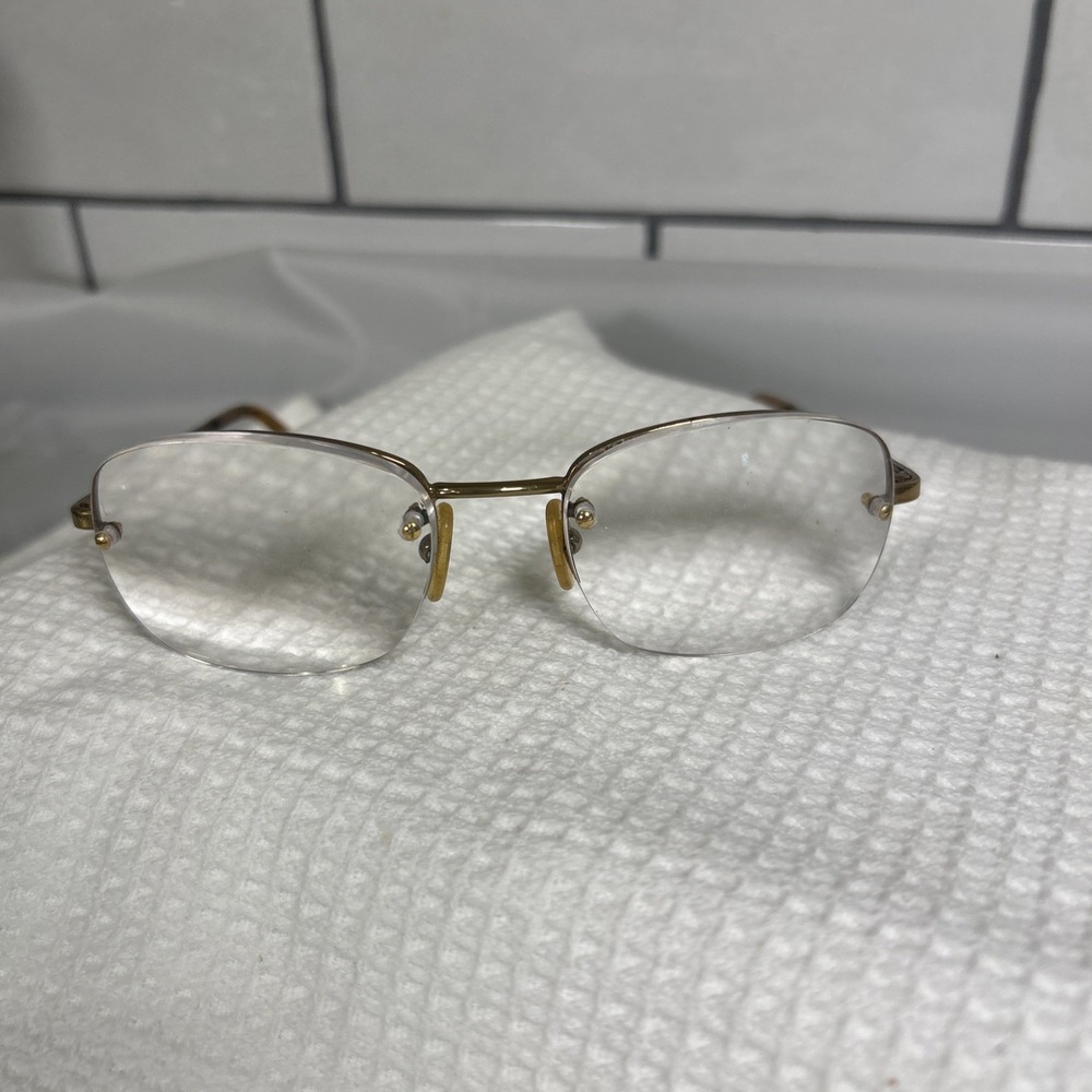 Ralph Lauren Gold Frames 973/S L6E 52/18/135 Half-rimmed Wire Frame